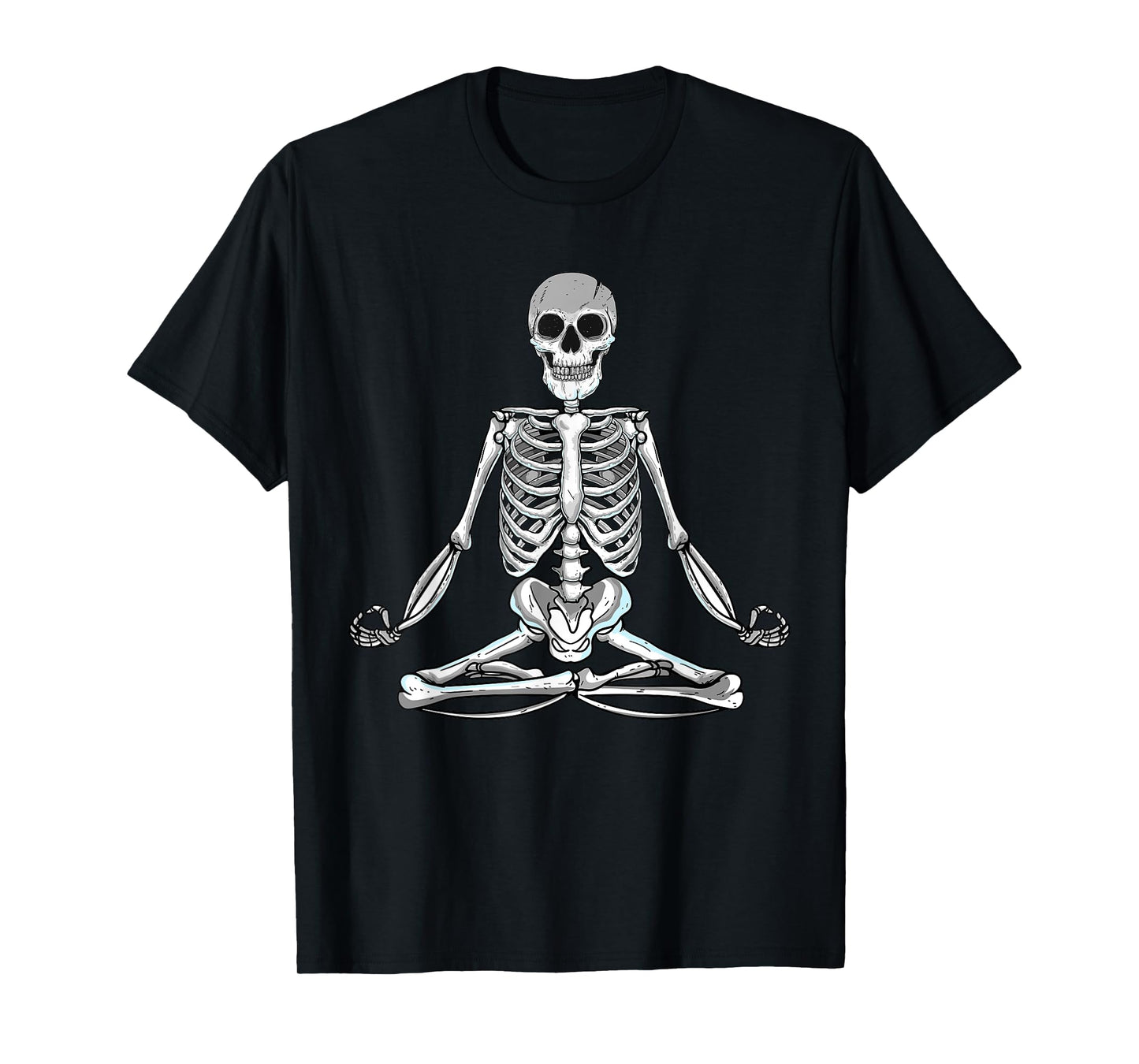 Meditating Skeleton Lotus Yoga Zen Balance Halloween Costume T-Shirt