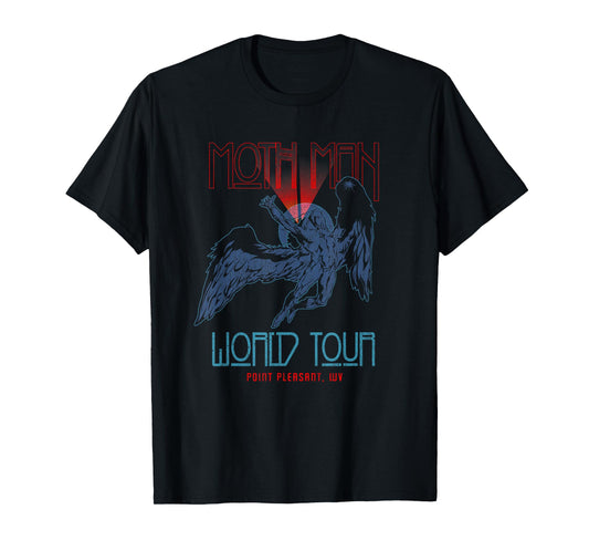 Cryptid Humanoid Alliance Vintage Mothman World Tour Black Unisex T-Shirt