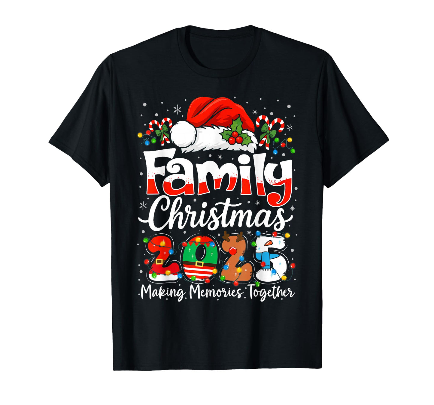 Family Christmas 2025 Matching Outfit Xmas Squad Santa T-Shirt