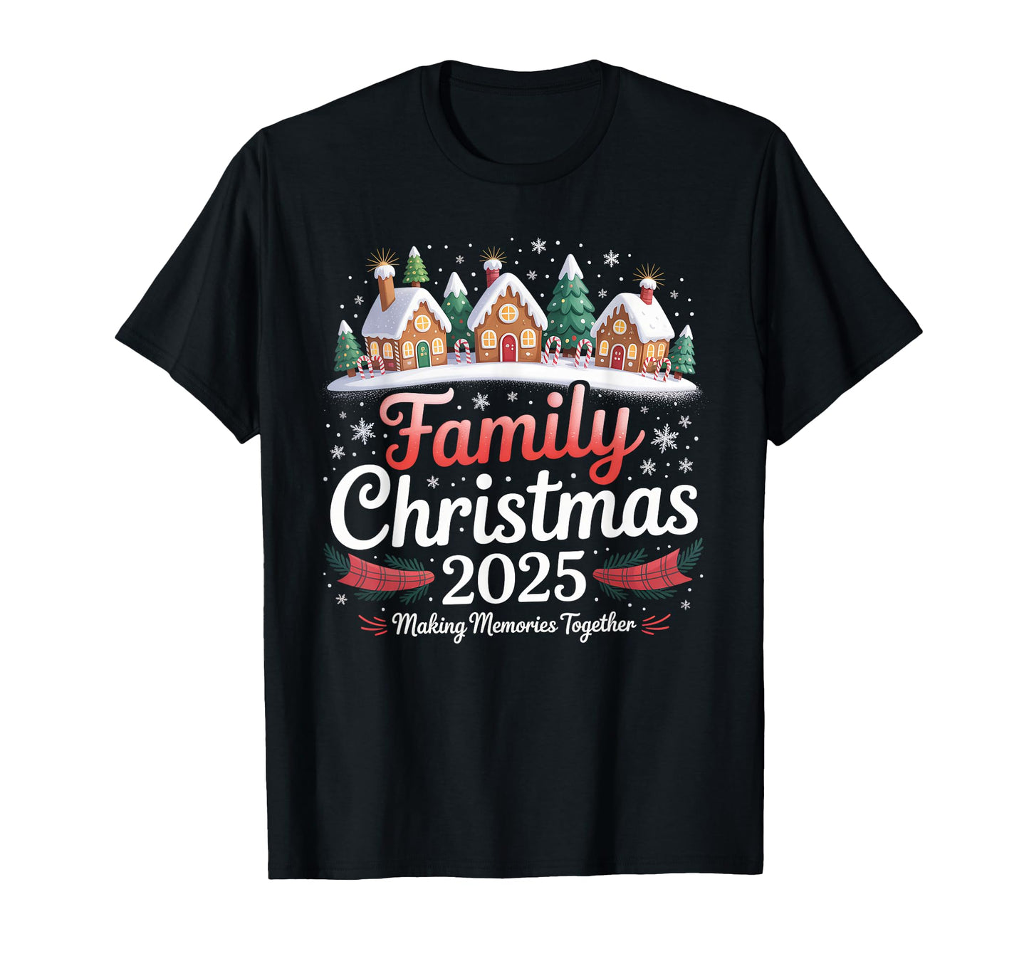 Family Christmas 2025 Matching Squad Santa Elf Funny Xmas T-Shirt