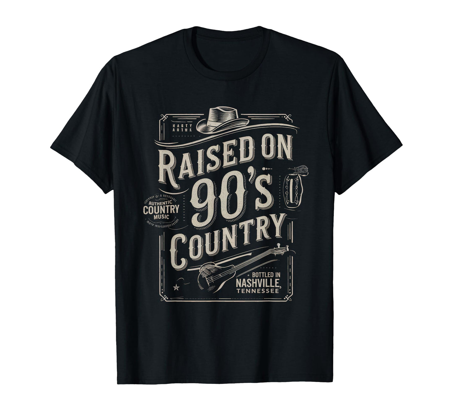 Raised on 90s Country Shirt Womens Music Cowgirl Cowboy T-Shirt