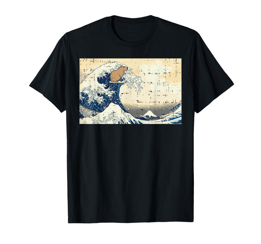 Capybara Great Wave Kanagawa Vintage Japanese Men Women Kids T-Shirt