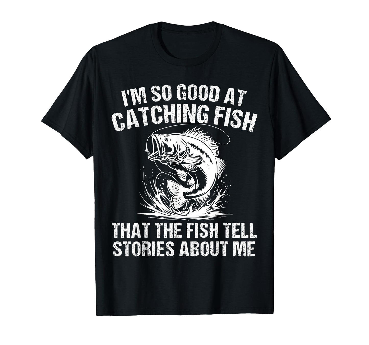 Bass Fishing Angler Funny Fisherman Catching Fish T-Shirt