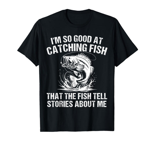 Bass Fishing Angler Funny Fisherman Catching Fish T-Shirt