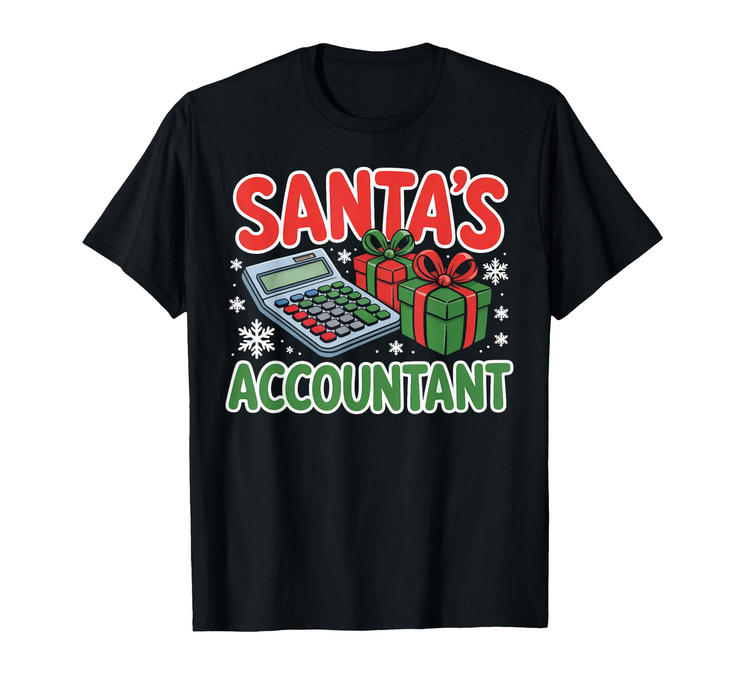 Santa’s Accountant Funny Holiday Accounting T-Shirt