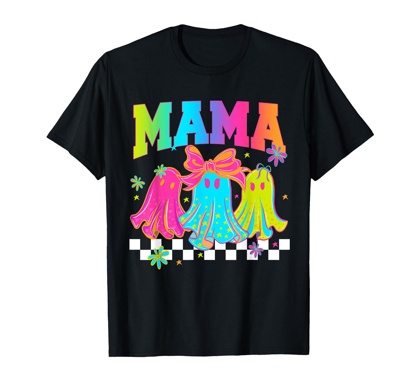 Mama Boo Halloween Family Matching Ghost Mom Gift T-Shirt
