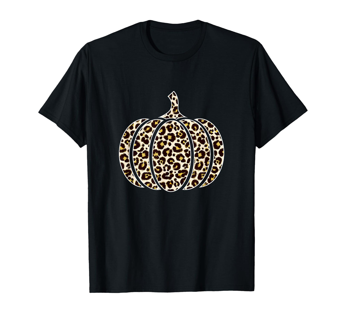 Funny Halloween Pumpkin Leopard Print for Women Teen Girls T-Shirt