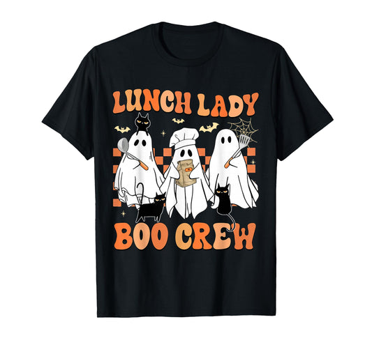 Lunch Lady Boo Crew Ghost Chef Funny Cafeteria Worker Staff T-Shirt