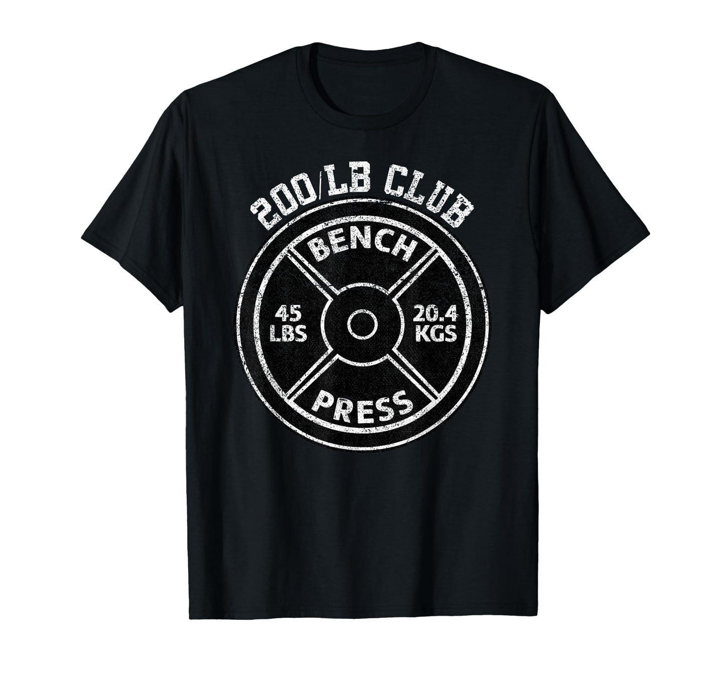 200 Lbs Pound Bench Press Club Gym Weightlifting Powerlift T-Shirt