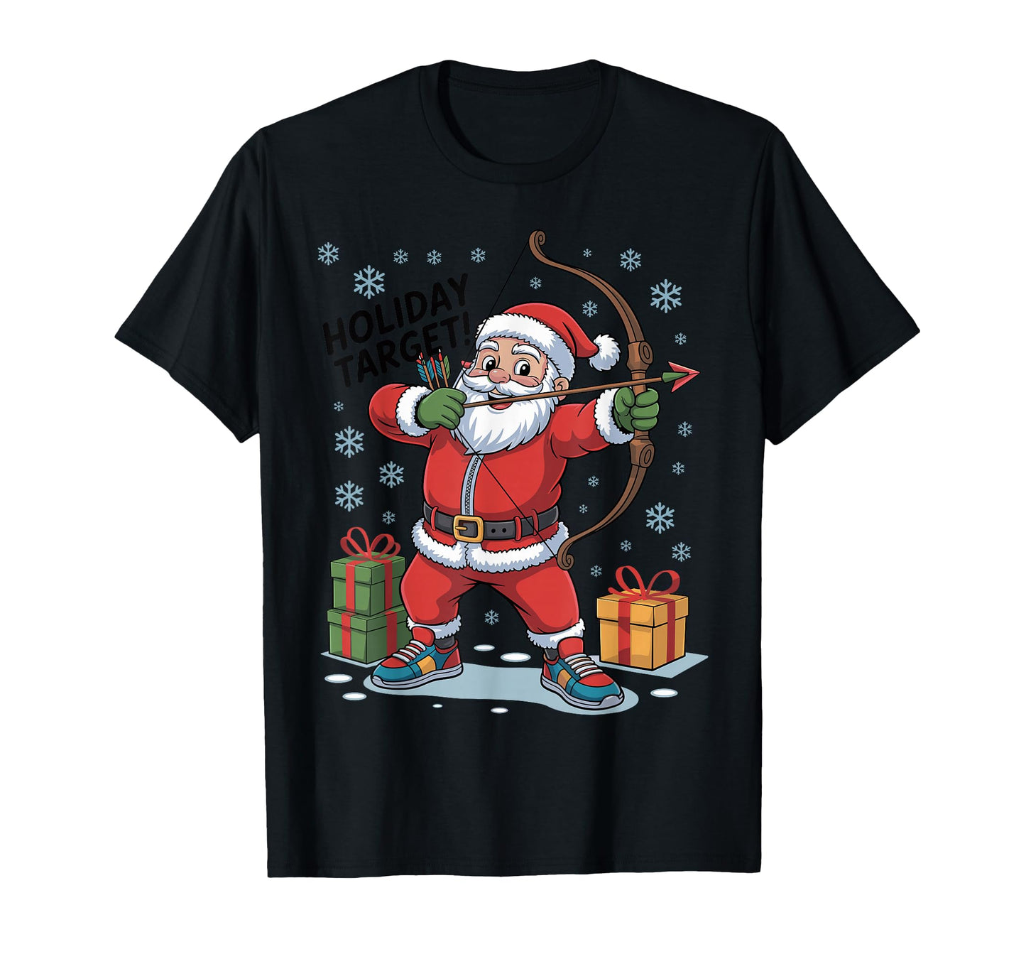 Funny Santa Archery Lover Holiday Christmas Xmas Pajama T-Shirt