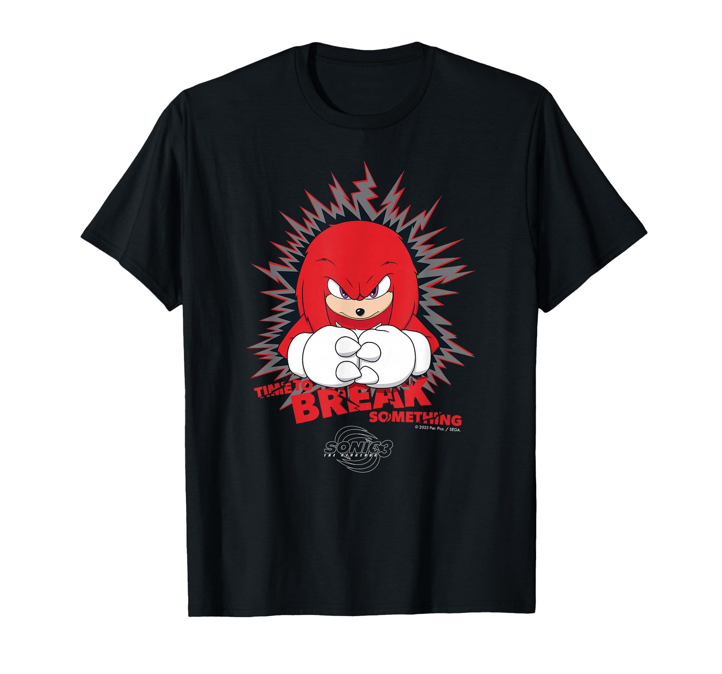 Sonic the Hedgehog 3 - Knuckles "Time to Break Something" T-Shirt