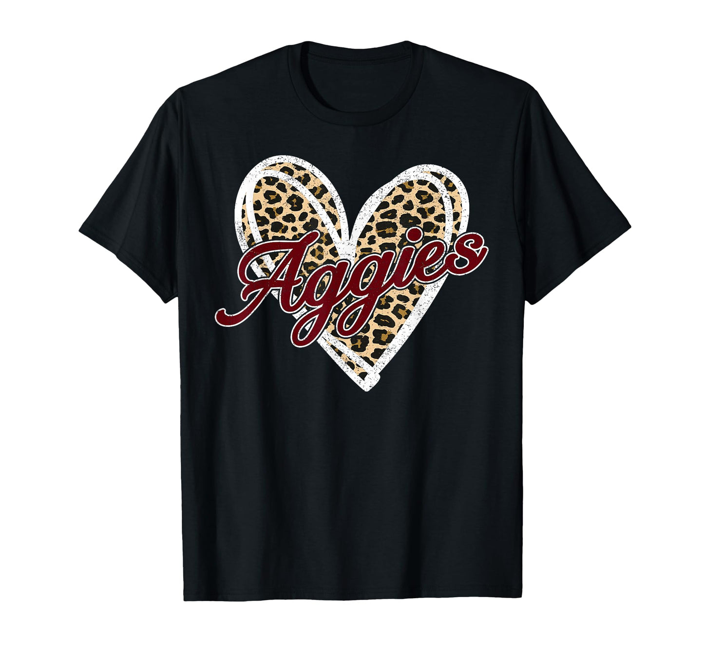 Retro Personalized Aggies-Heart Men Women Kid T-Shirt