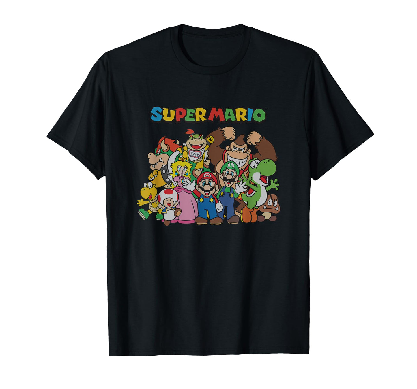 Super Mario Classic Character Line Up Group Shot T-Shirt