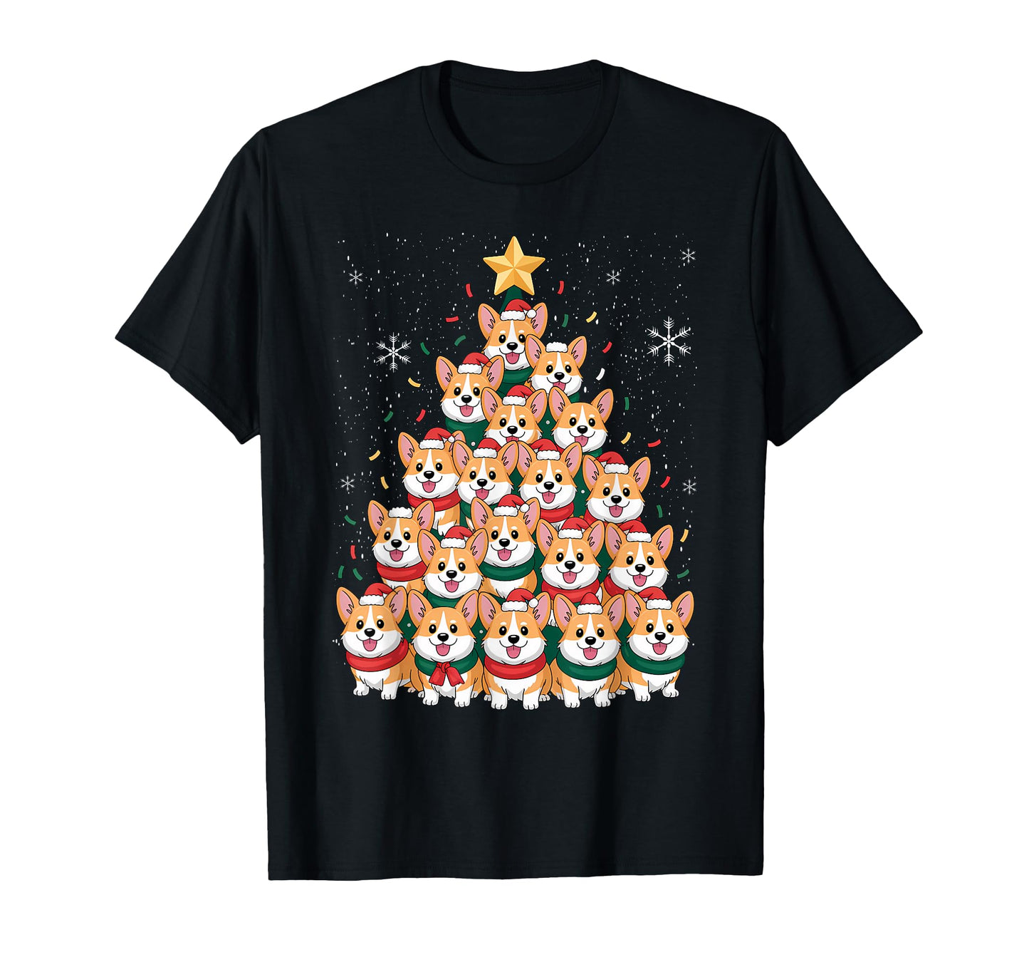 Corgi Christmas Tree Dog Santa Merry Corgmas Xmas Men Dogmas T-Shirt