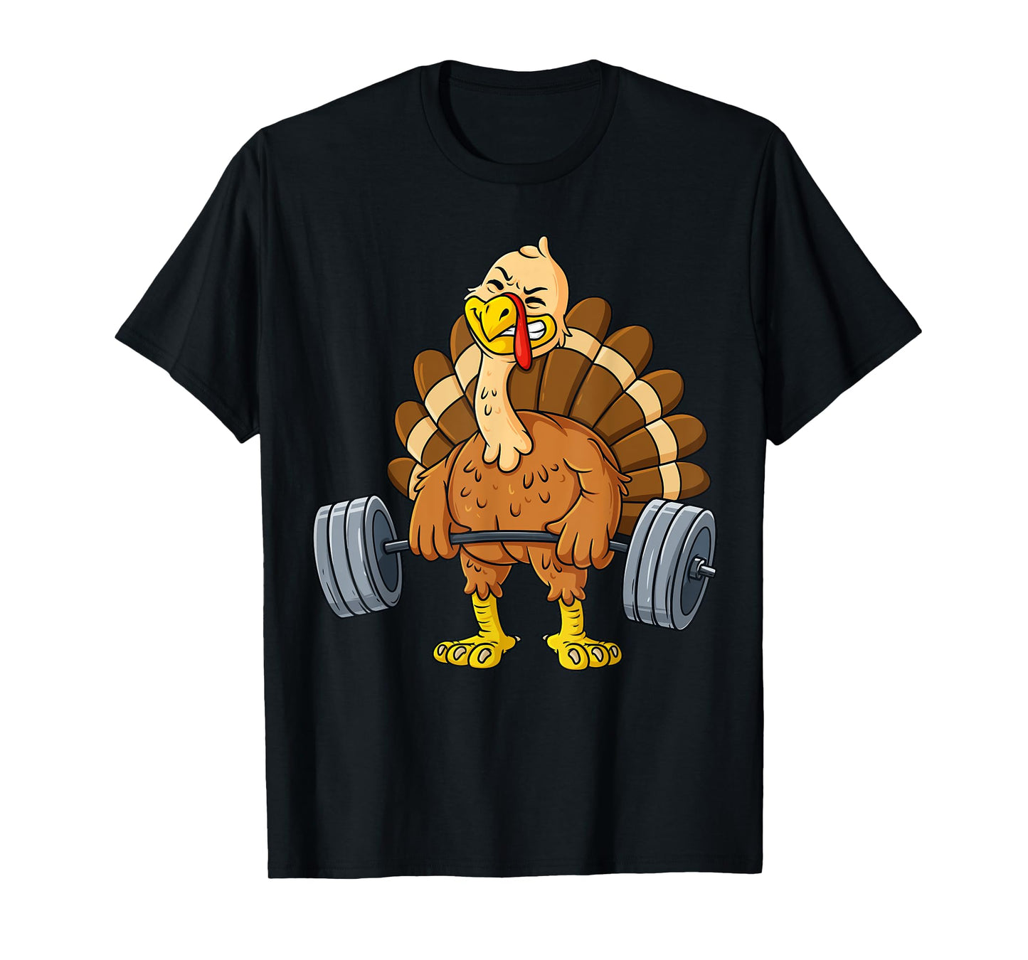 Turkey Deadlift Funny Thanksgiving Day Fitness Weightlifting T-Shirt