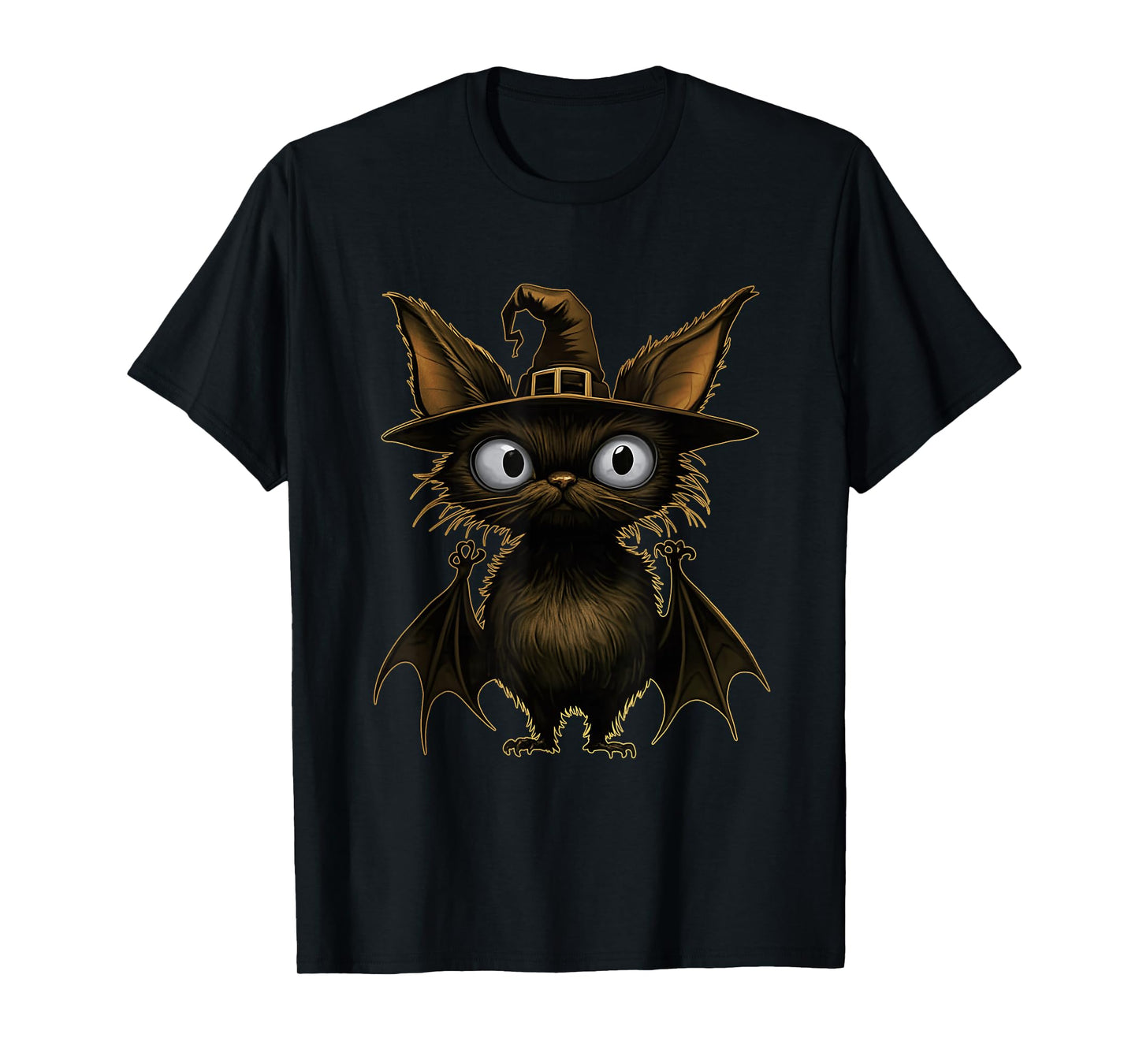 Cute Bat Wearing Witch Hat Trying Be Sc ARY Halloween Bat T-Shirt