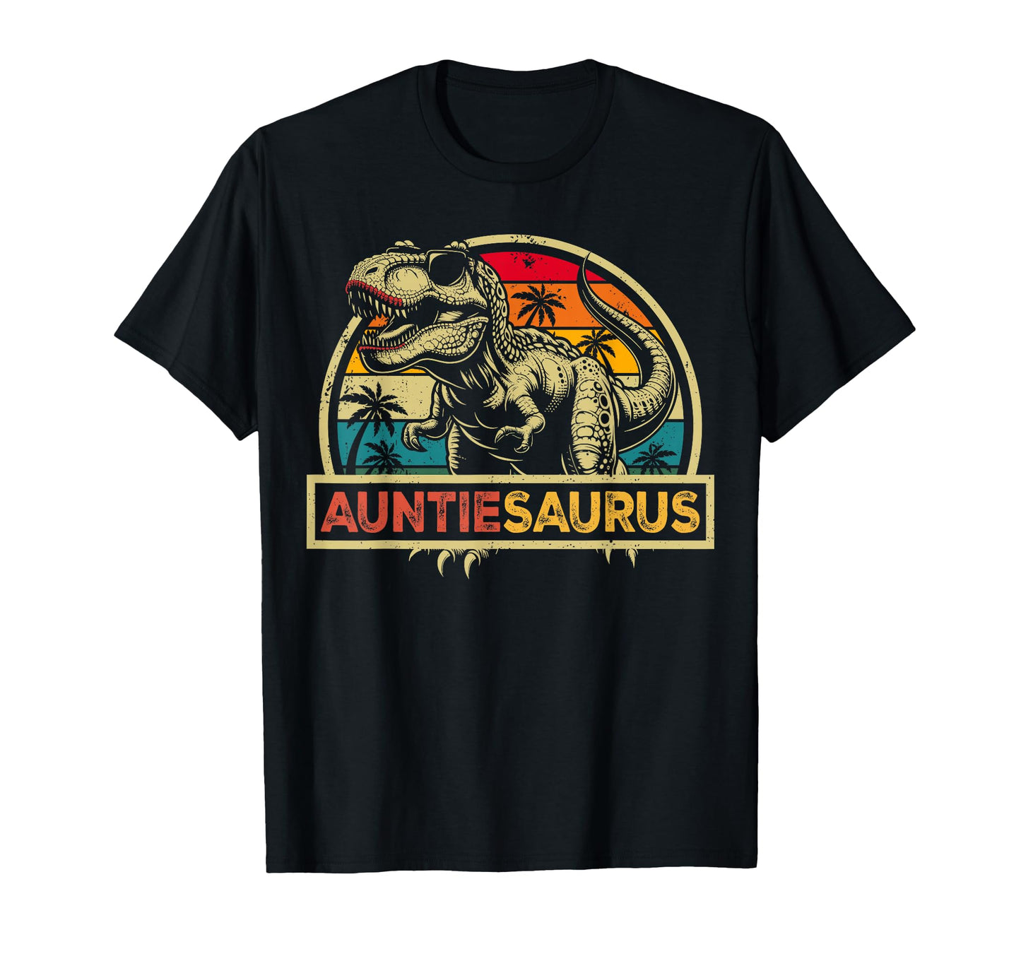 Auntiesaurus T Rex Dinosaur Auntie Saurus Family Matching T-Shirt