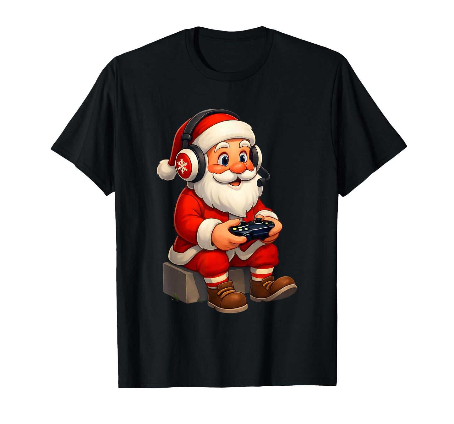 Christmas Gamer Boys Video Game Santa Xmas T-Shirt