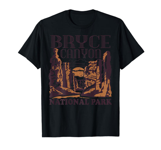Bryce Canyon National Park (Design on Back) Vintage Style T-Shirt