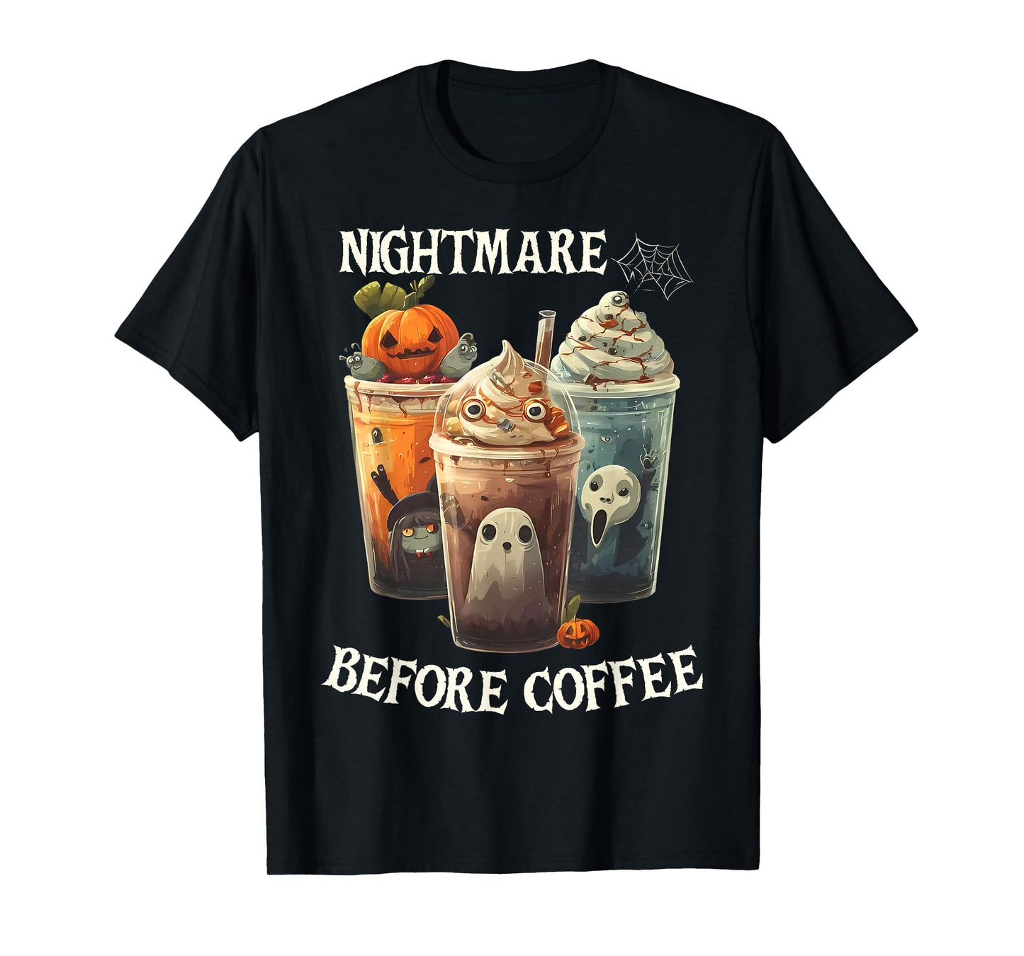 Nightmare Before Coffee Pumpkin Spice Halloween Costume T-Shirt