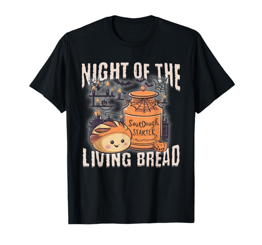 Night Of The Vintage Living Halloween Bread Spooky Season T-Shirt