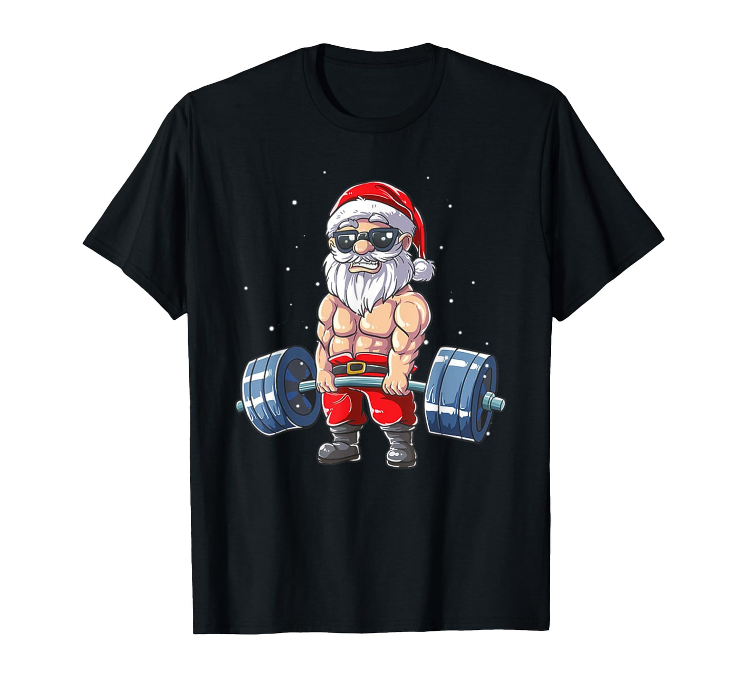 Weightlifting Santa Claus Christmas Fitness Gym T-Shirt