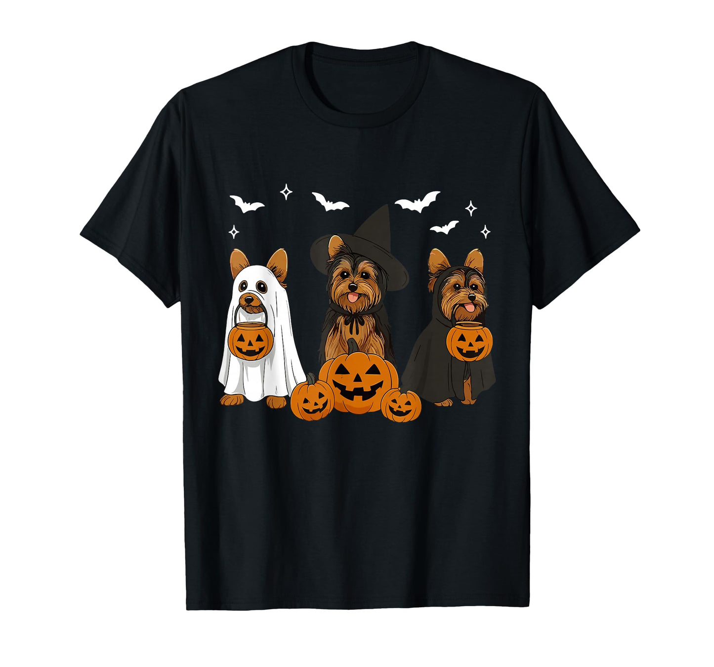 Yorkshire Terrier Halloween Witch Yorkie Dog Mom Dog Lover T-Shirt