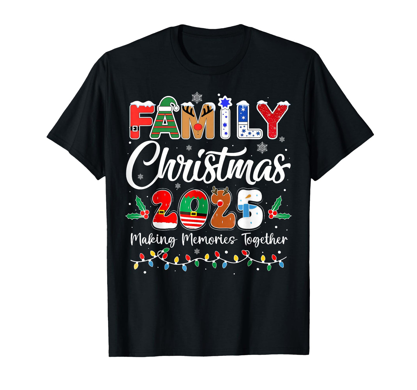 Family Christmas 2025 Matching Outfit Xmas Squad Santa T-Shirt