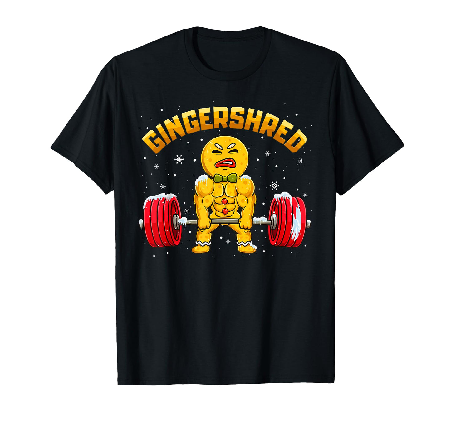 Gingershred Gym Bodybuilding Gingerbread Holiday Christmas T-Shirt