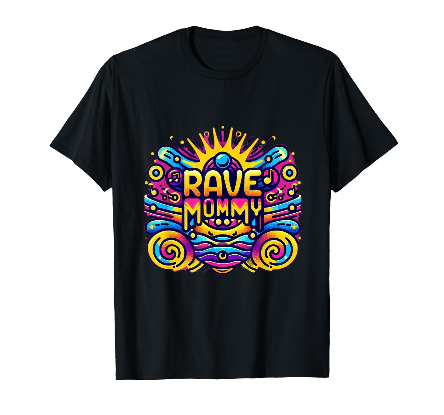 Retro Rave Mommy EDM Festival Gear women's Graphic Print T-Shirt