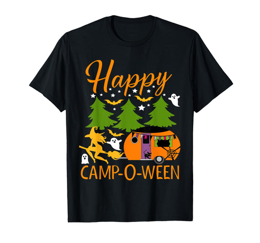 Happy Camp-O-Ween Halloween Camping Camper T-Shirt