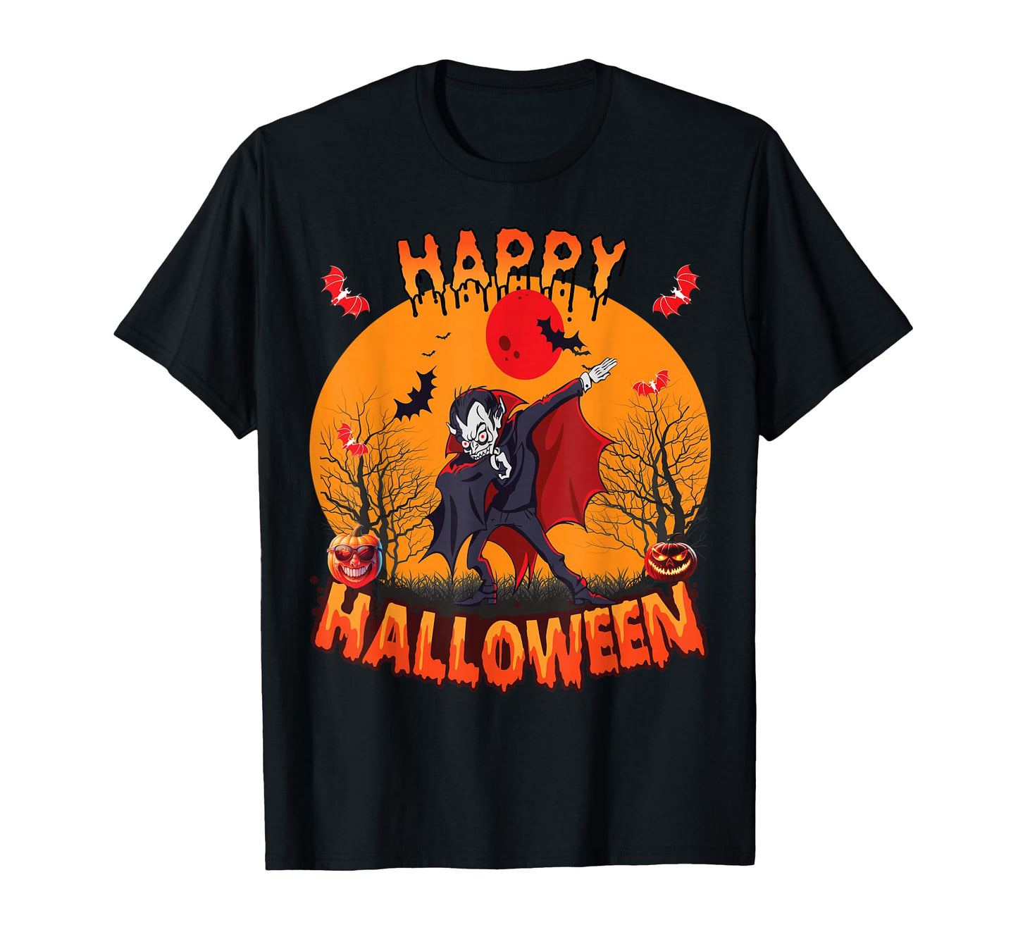 Cooles Halloween Costume Children Dabbing Vampire Creepy T-Shirt