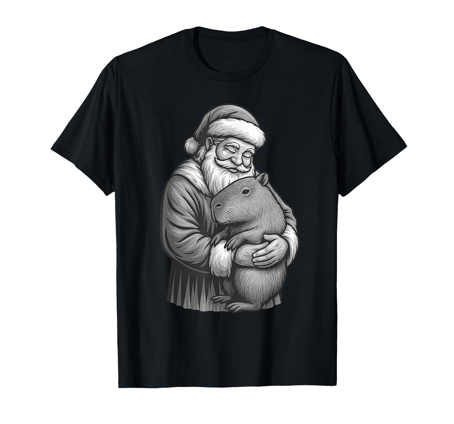 Capybara Santa Claus Christmas Animal Lover T-Shirt