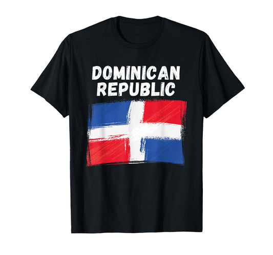 Dominican Republic Flag Grunge Vintage Dominican Flag T-Shirt