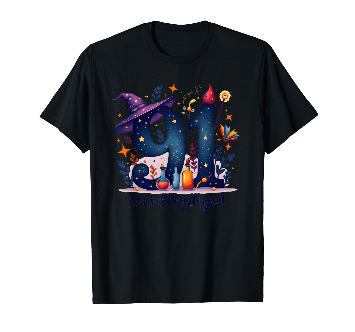 91 Years of Being Magical Birthday Gift T-Shirt