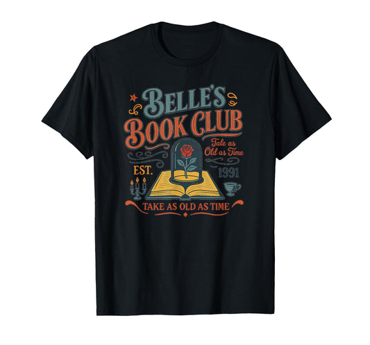 Belle's Book Club Est 1991 Tale As Old As Time Vintage T-Shirt