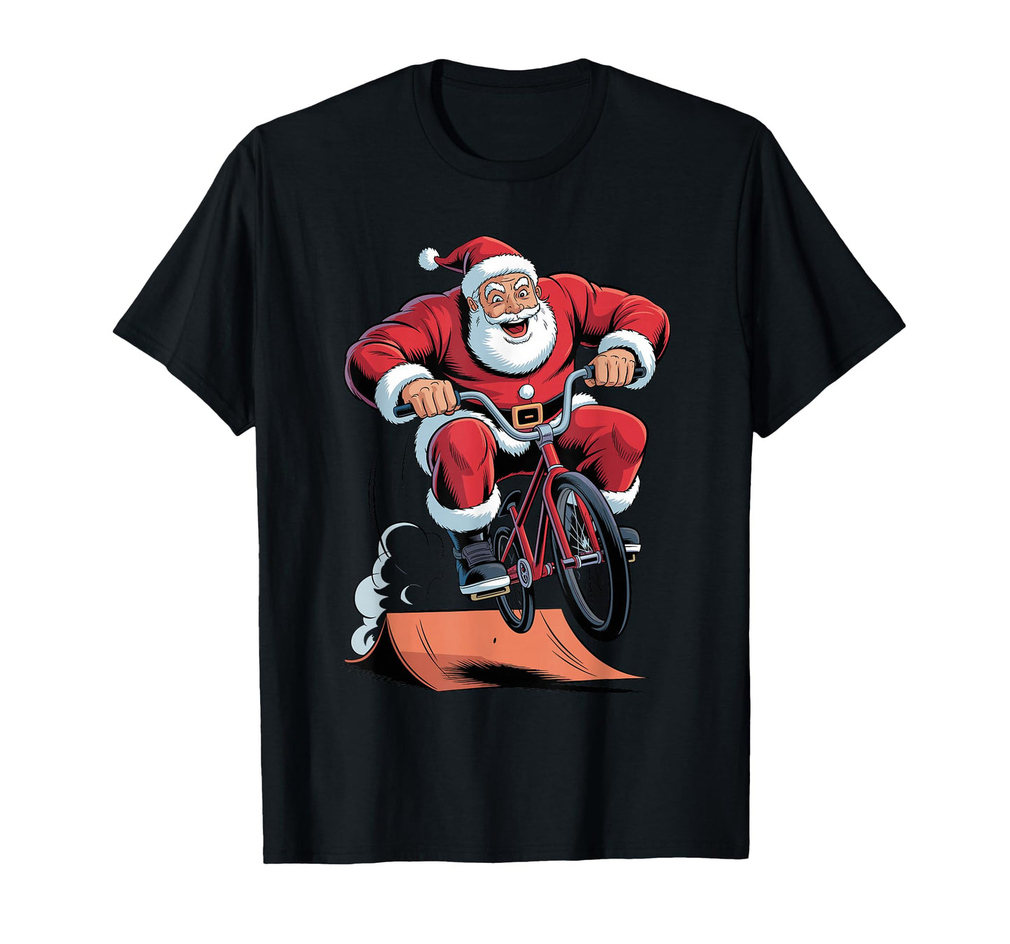 Funny Santa Riding BMX Lover Holiday Christmas Xmas Pajama T-Shirt