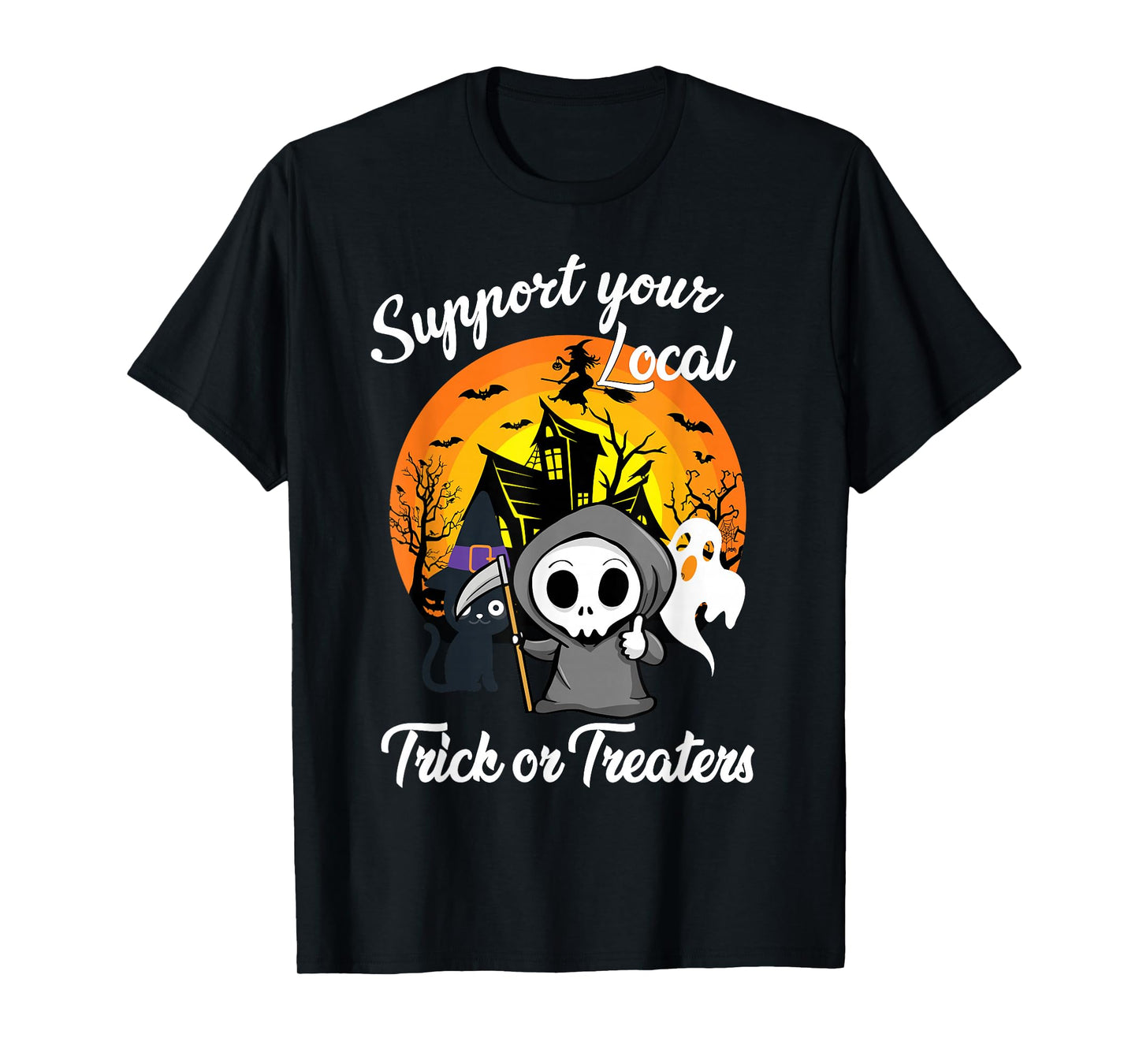 Halloween Vintage - Trick or Treat Ghost Witch Spooky Season T-Shirt