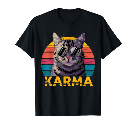 Cute Funny Cat Lover Karma T-Shirt