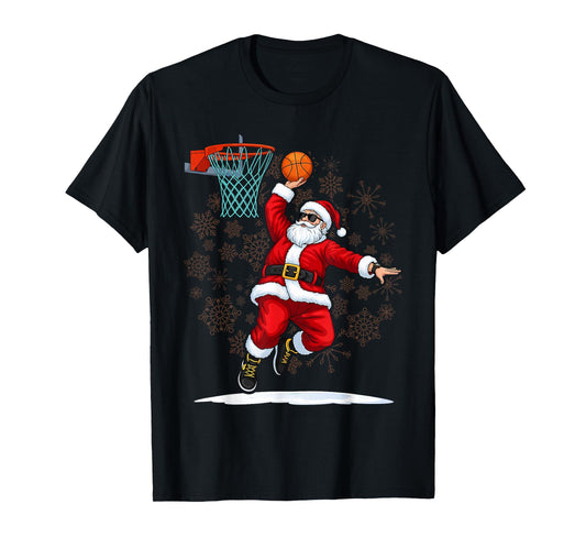 Dunking Santa Basketball for Christmas - Dunk! T-Shirt