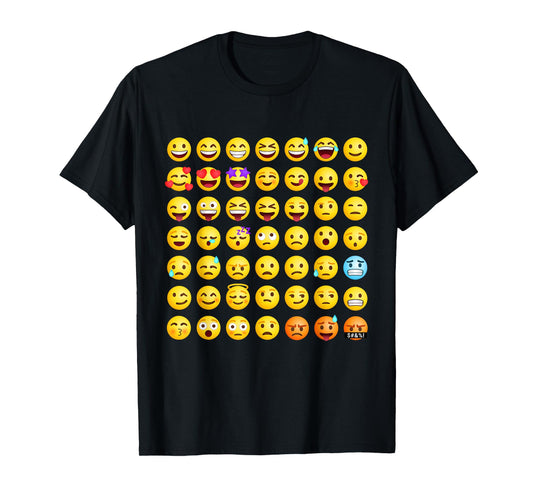 Cool Social Media Sarcastic Smile Faces Graphic Designs T-Shirt