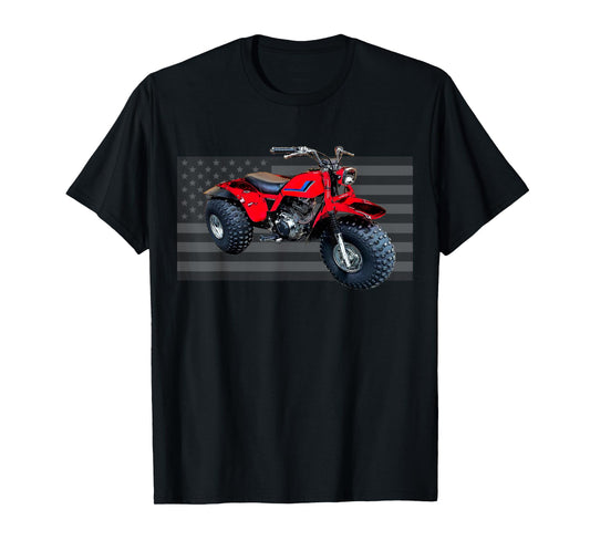 Vintage American Flag 3 Wheeler ATV, ATC T-Shirt
