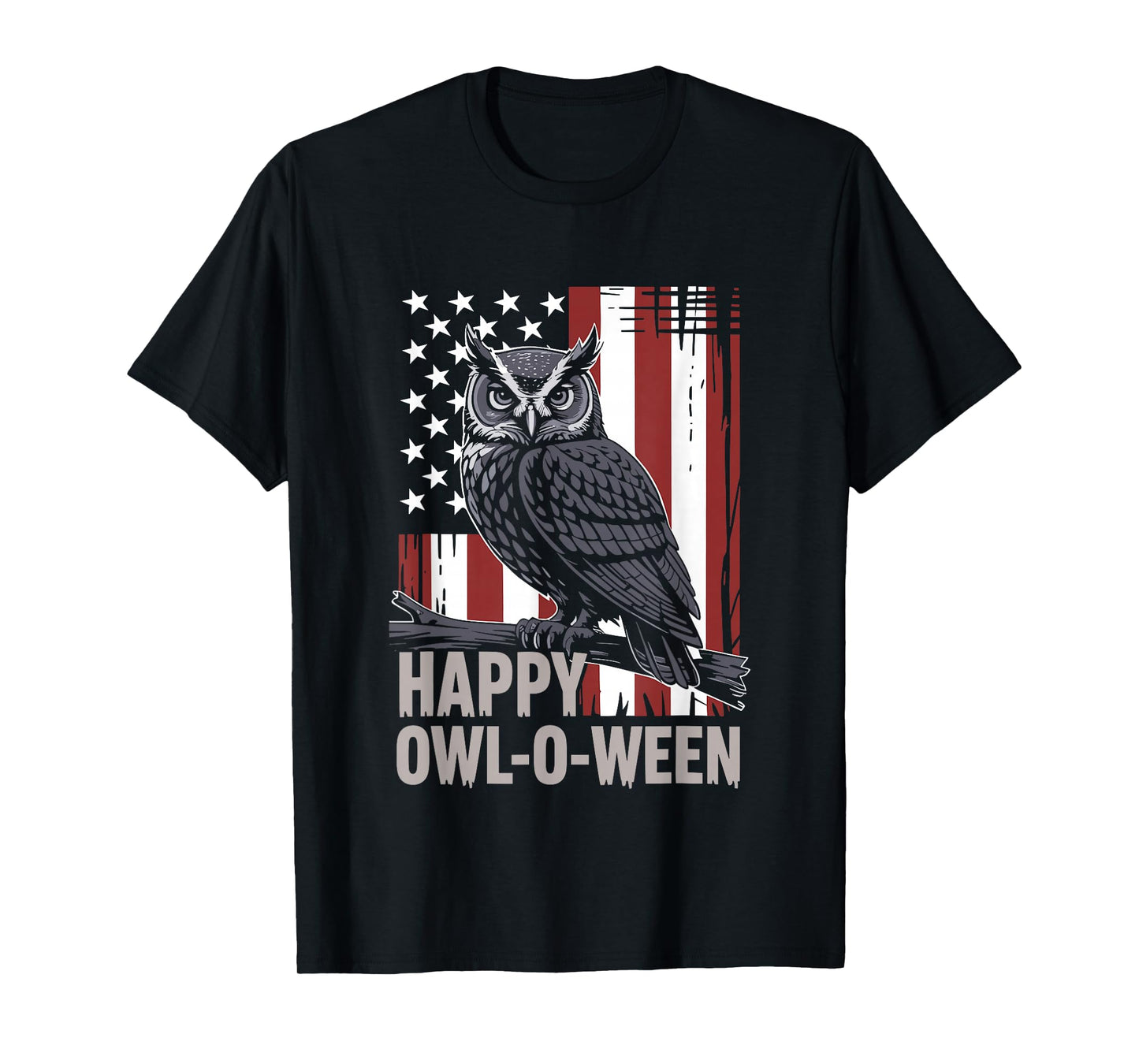 Happy Owl-O-Ween Cute Funny Owl Witch Hat Halloween T-Shirt