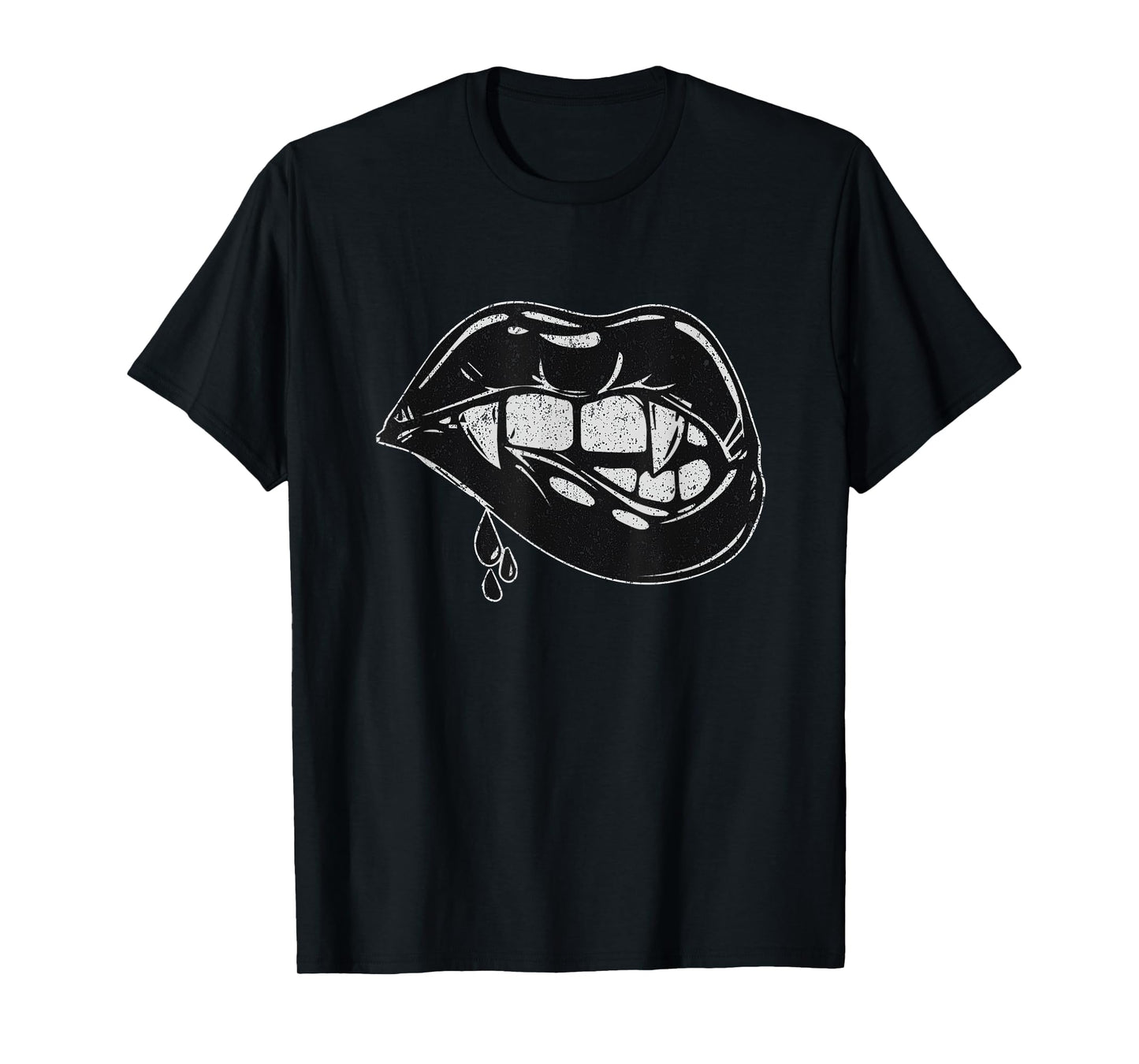 Halloween Vampire Fangs Female Lips Design T-Shirt