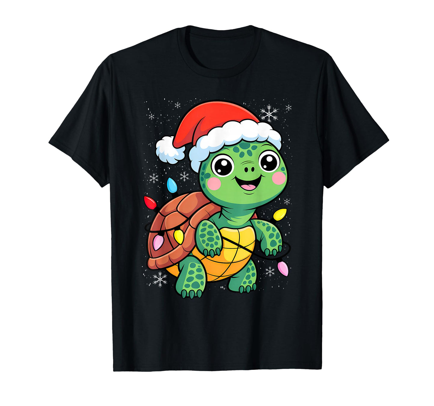 Santa Hat Turtle Christmas Sea Turtles Kids T-Shirt