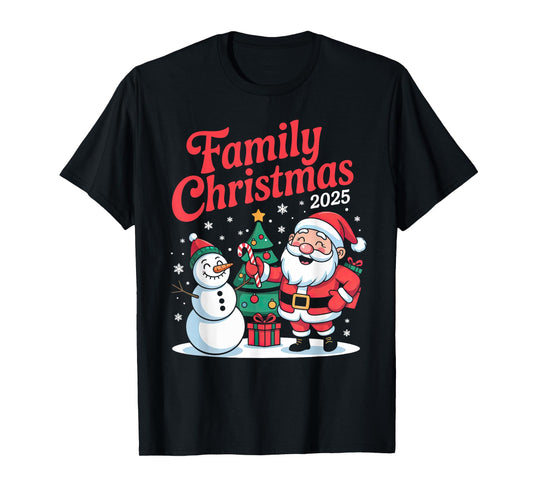 Family Christmas 2025 Matching Holiday Outfit Squad T-Shirt