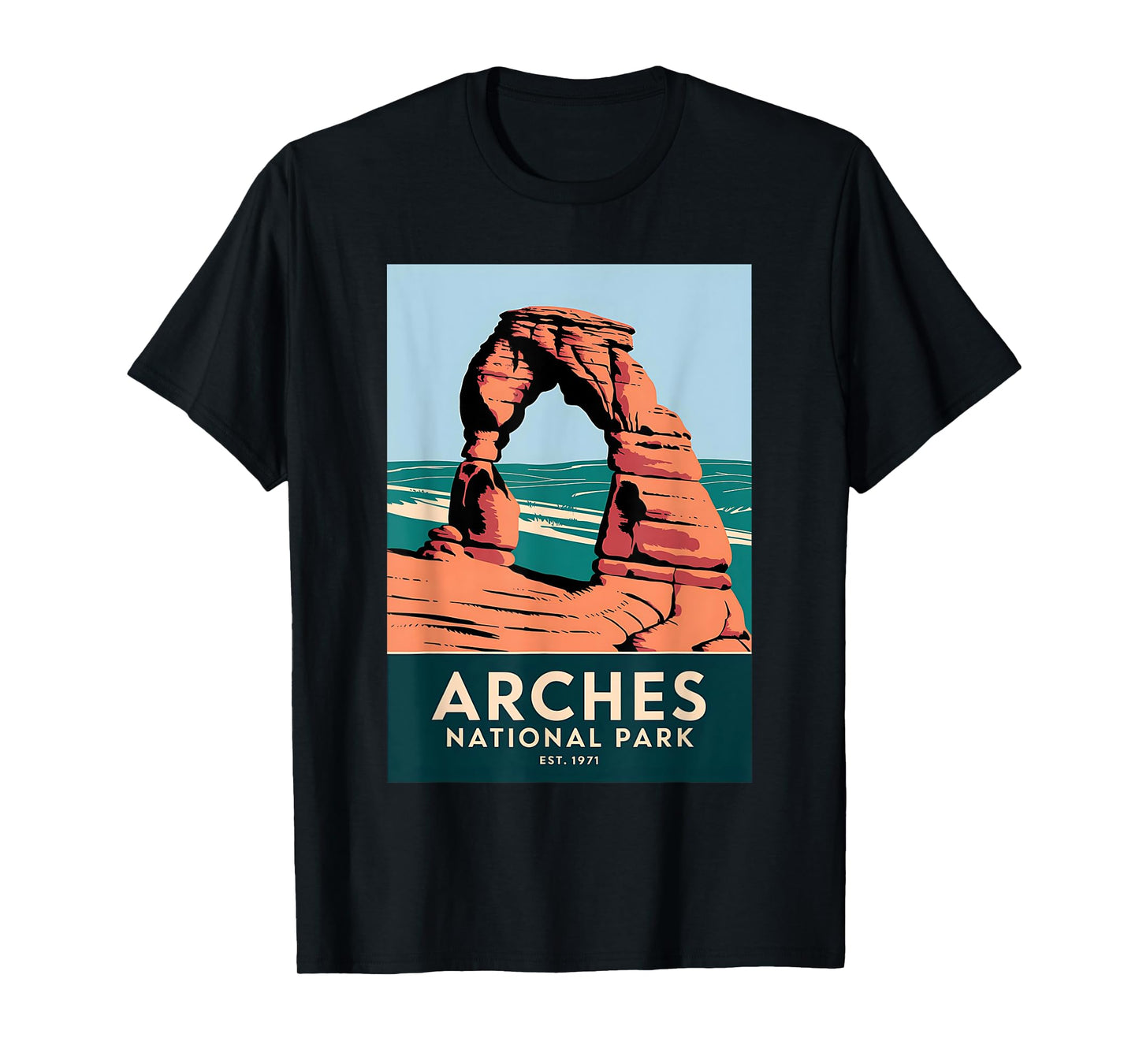 Arches National Park Vintage Camping Hiking Men Women Kids T-Shirt