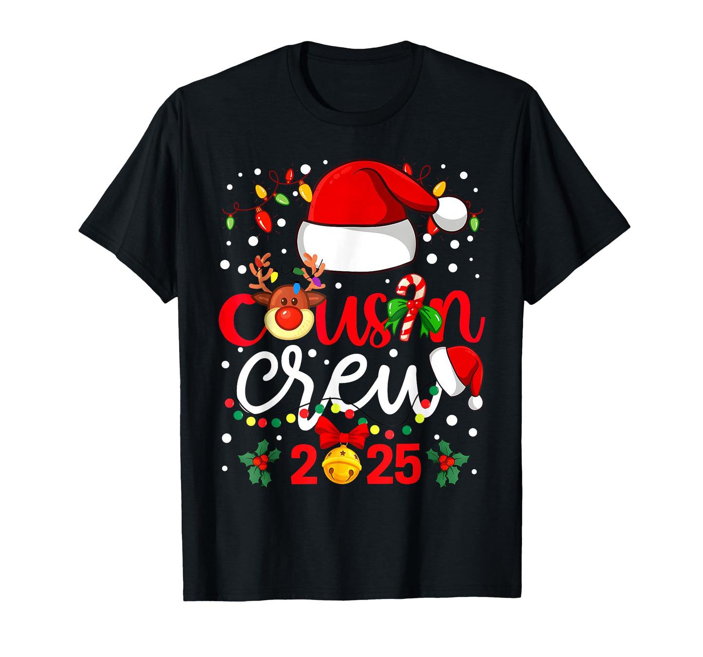 Cousin Crew Christmas 2025 Santa Kids Family Matching Group T-Shirt
