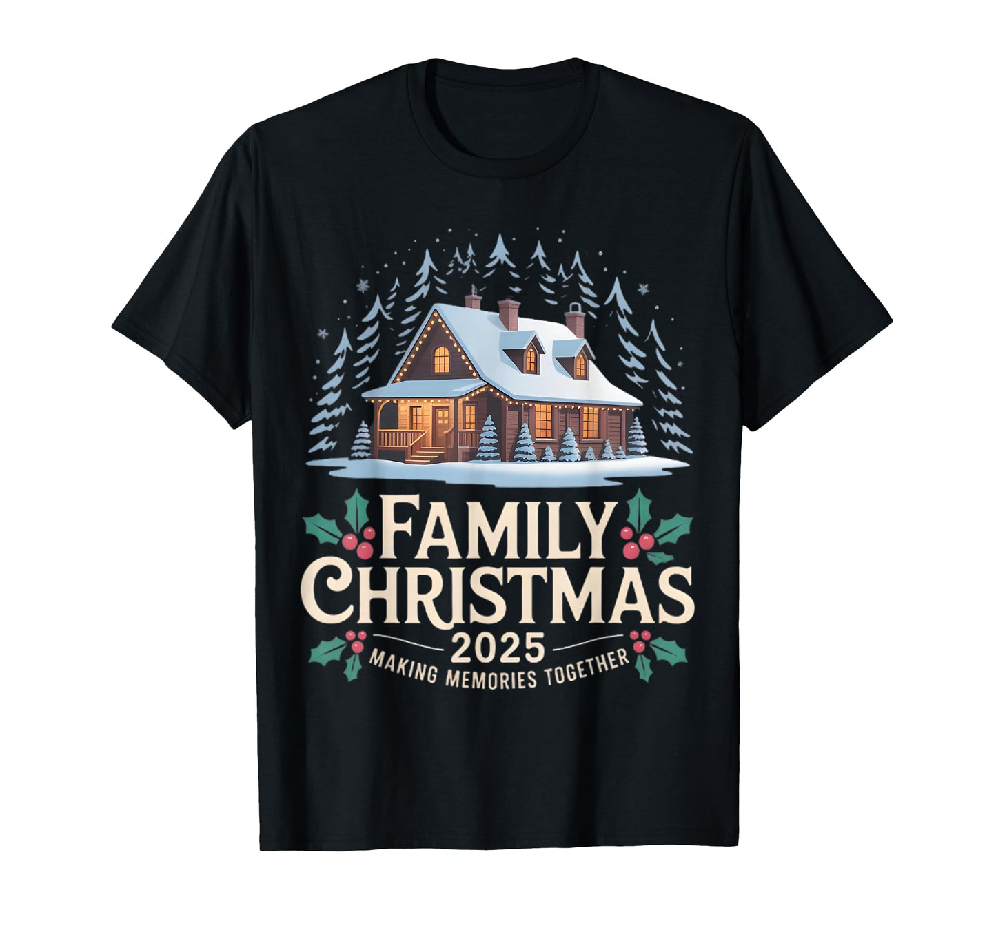 Family Christmas 2025 Matching Squad Santa Elf Funny Xmas T-Shirt