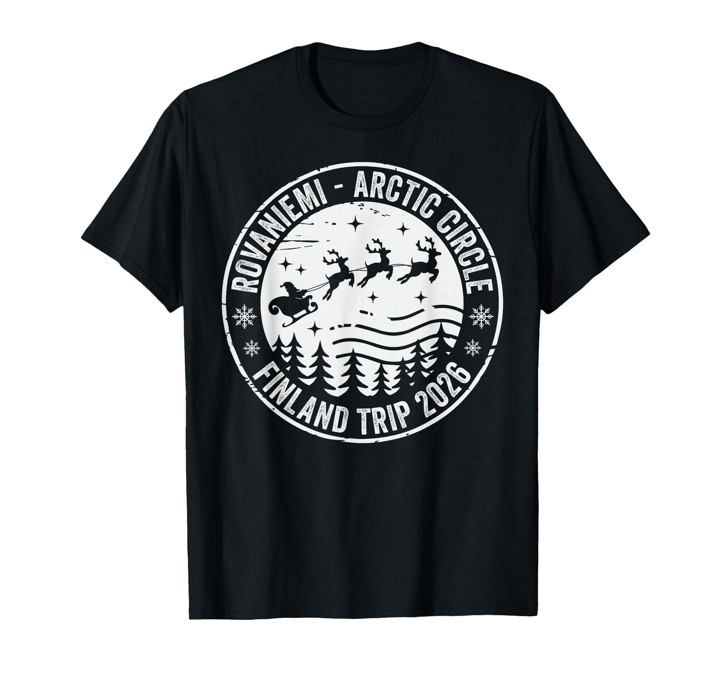 Rovaniemi Santa Claus Village Finland Snow Trip 2026 Lapland T-Shirt